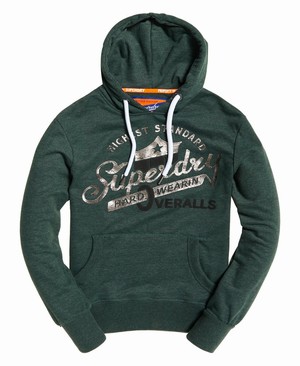 Superdry Heritage Classic Lite Férfi Kapucnis Pulóver Zöld | DMCBA1589